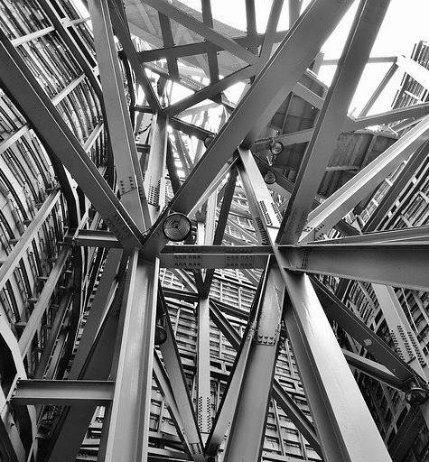 structural steel building framework