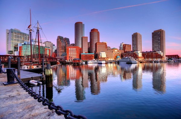Boston Massachusetts skyline for steel suppliers