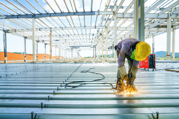 Steel Decking Being Used in Construction